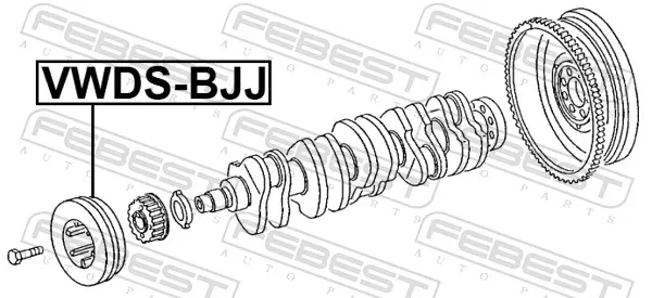 Polea de cigüeñal VWDSBJJ Febest