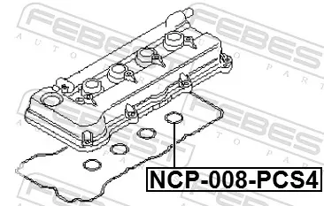 Juego de juntas de tapa de balancines NCP008PCS4 Febest