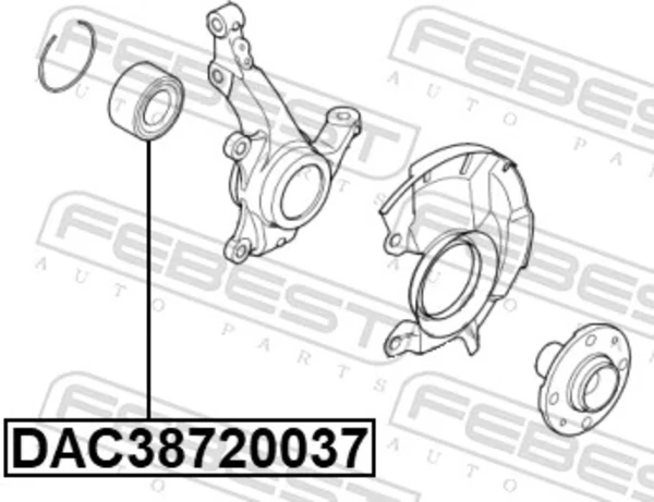 DAC38720037 Febest cojinete de rueda delantero