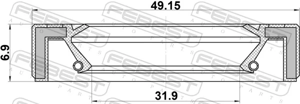 Anillo retén, diferencial eje delantero Hyundai Ix35 (LM)