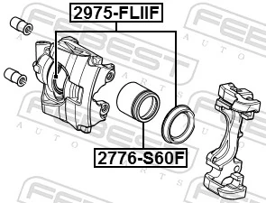Juego de reparación, pinza de freno delantero 34111163647 BMW