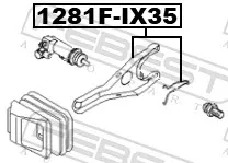 Horquilla de embrague 1281FIX35 Febest
