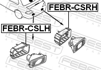 Soporte, faro antiniebla trasero, izquierdo FEBRCSLH Febest