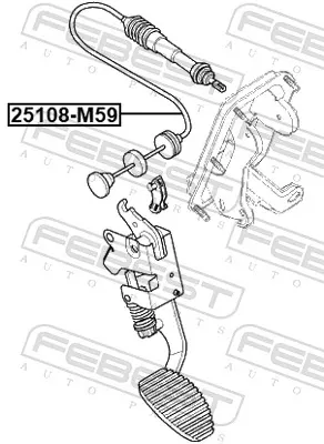 Cable de embrague FEBEST 25108M59