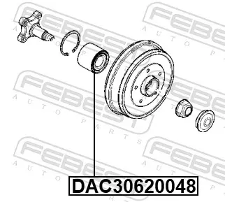 Cojinete de rueda DAC30620048 Febest