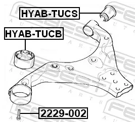 Perno de fijación del brazo inferior delantero 2229002 Febest