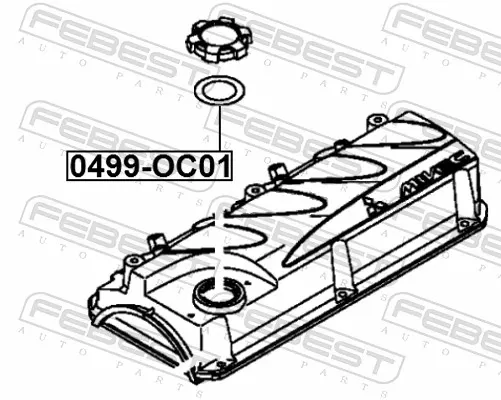 Junta de tapa del tubo de llenado de aceite MD103148 Hyundai/Kia