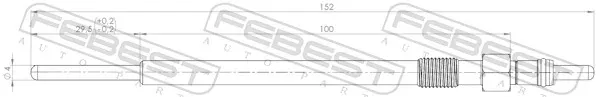 Bujía de precalentamiento 28642002 Febest