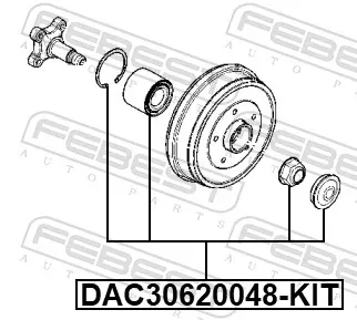 Cojinete de rueda DAC30620048KIT Febest