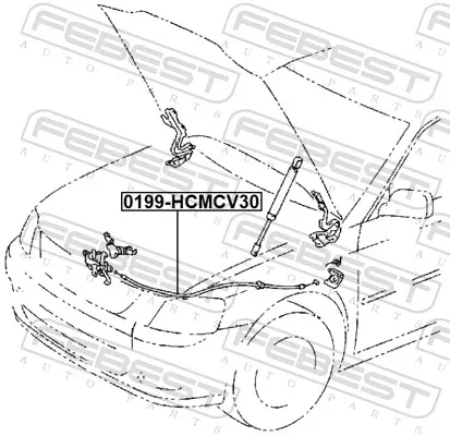 Cable de capó del motor Toyota Camry V