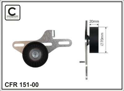 Rodillo tensor de la correa de transmisión CAFFARO 15100