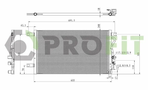 Radiador de aire acondicionado para Mitsubishi Montero SPORT K8, K9