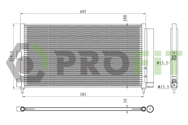 Condensador aire acondicionado Fiat Punto 2 (188)