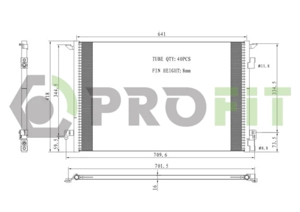 876094M Opel condensador aire acondicionado
