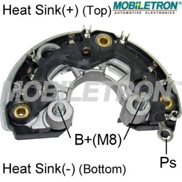 Alternador Diodo Puente Rectificador RB166H Mobiletron