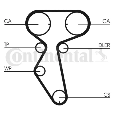 Correa de distribución CONTINENTAL CT887