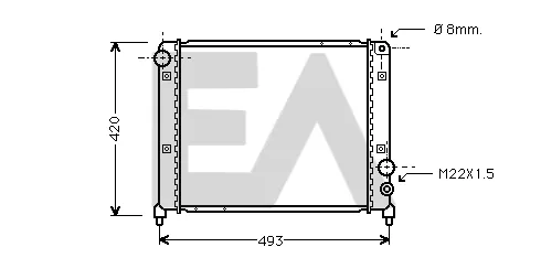 Radiador 60526047 Fiat/Alfa/Lancia