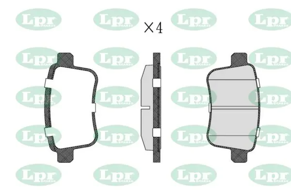 Pastillas de freno traseras 05P1487 LPR