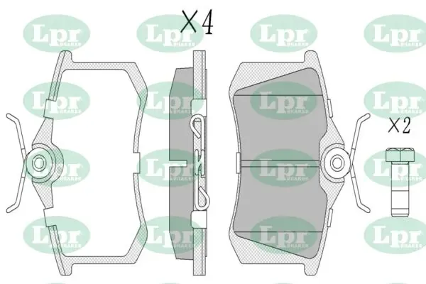 Pastillas de freno traseras 05P1788 LPR