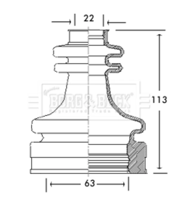 Fuelle, árbol de transmisión delantero interior Ford Fiesta COURIER (J5S, J3S)