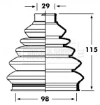 Fuelle de transmisión delantero exterior Ford Mondeo I
