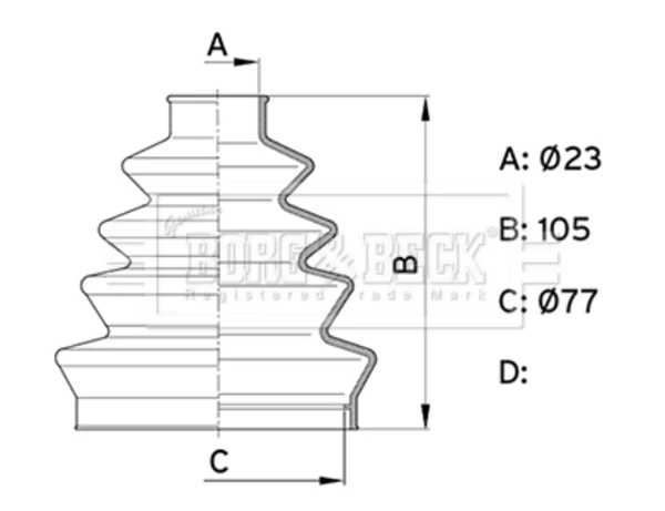 Fuelle, árbol de transmisión delantero exterior Nissan Cabstar NT400 (F24M)