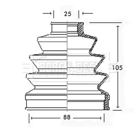 Fuelle de transmisión delantero exterior Mazda 626 III
