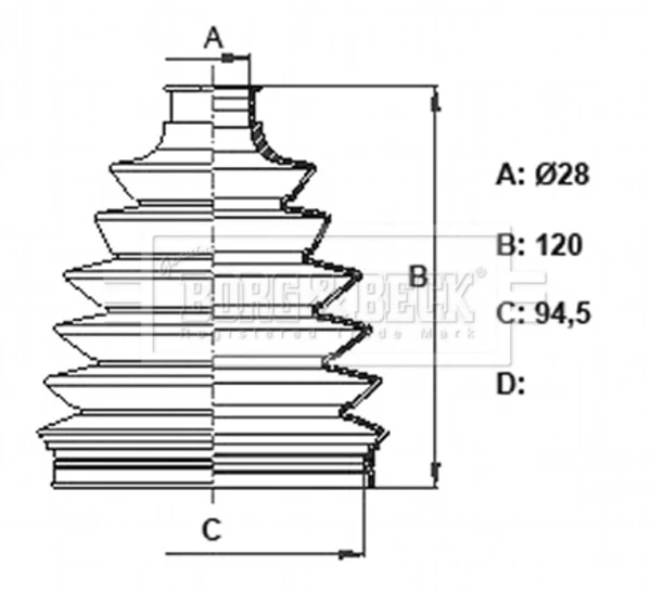 Fuelle, árbol de transmisión delantero exterior Hyundai Santa Fe 2 (CM)