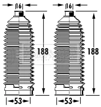 Guardapolvo dirección para Nissan Navara NP300 III D40M