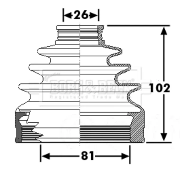 Fuelle, árbol de transmisión delantero interior Mitsubishi Grandis (NAW)