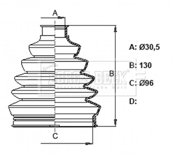 Fuelle, árbol de transmisión delantero exterior Audi Q5 (FYB, FYG)