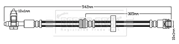 Latiguillo de freno delantero 8Z0611707 VAG