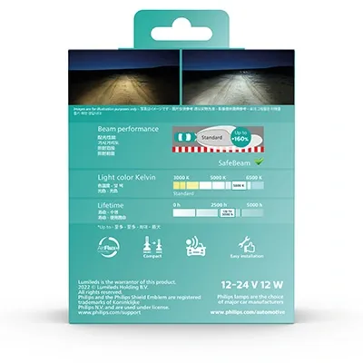 Juego de bombillas para faros 11972U51X2 Philips