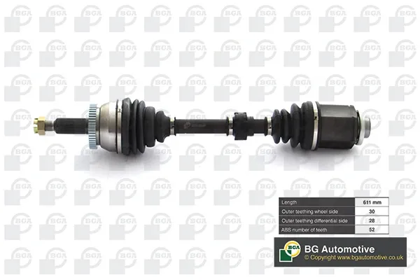 Semieje delantero derecho DS2707R BGA