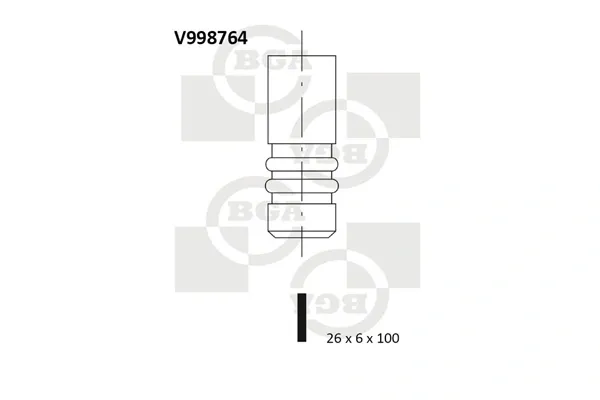 Válvulas de admisión V998764 BGA