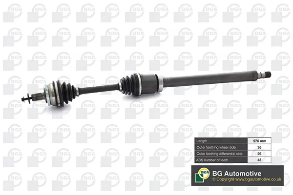 Semieje delantero derecho DS9707RA BGA