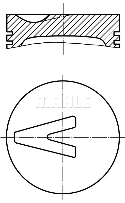 826200 Mahle Original pistón completo para 1 cilindro, std