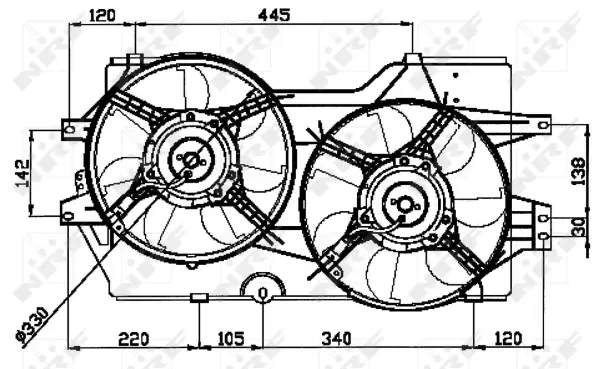 Ventilador (rodete +motor) refrigeración del motor con electromotor completo WG1720133 Wilmink Group