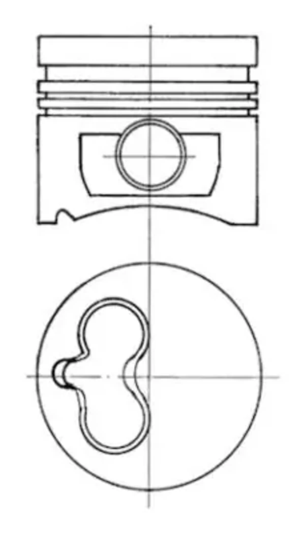 Pistón completo para 1 cilindro, STD Renault 19 1 (B53, C53)