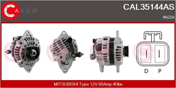 Alternador CAL35144AS Casco