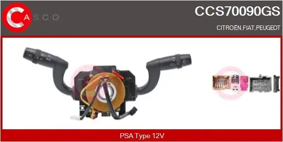Conmutador columna dirección 1617009280 Peugeot/Citroen