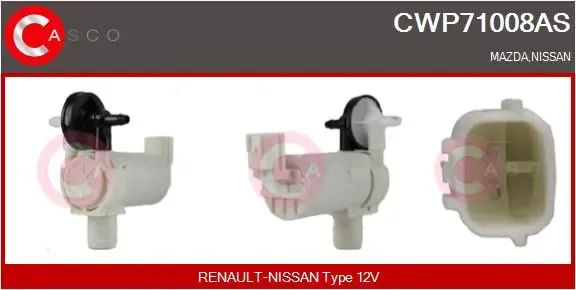 Bomba-motor de limpiaparabrisas delantero/trasero CWP71008AS Casco