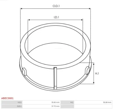 Tapa trasera del alternador AS-PL ABEC0001