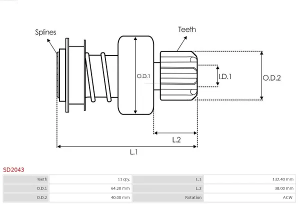 Bendix SD2043 As-pl