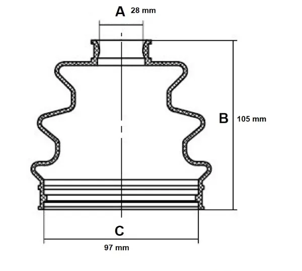 Fuelle de semieje delantero interior Toyota Hilux N