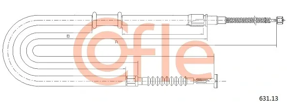Cable de freno de mano trasero derecho/izquierdo Fiat Palio 178DX