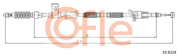 Cable de freno de mano trasero derecho 108224 Cofle