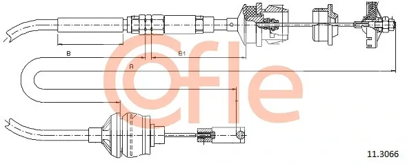 Cable de embrague 113066 Cofle