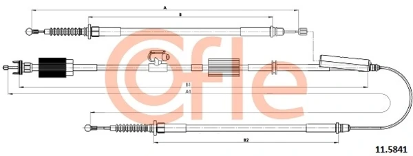 Cable de freno de mano, kit de coche COFLE 115841