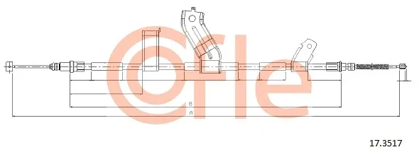 Cable de freno de mano trasero derecho Chevrolet Spark (Matiz) M300